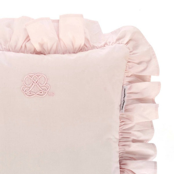 Cushion with Ruffles | Cotton Pink