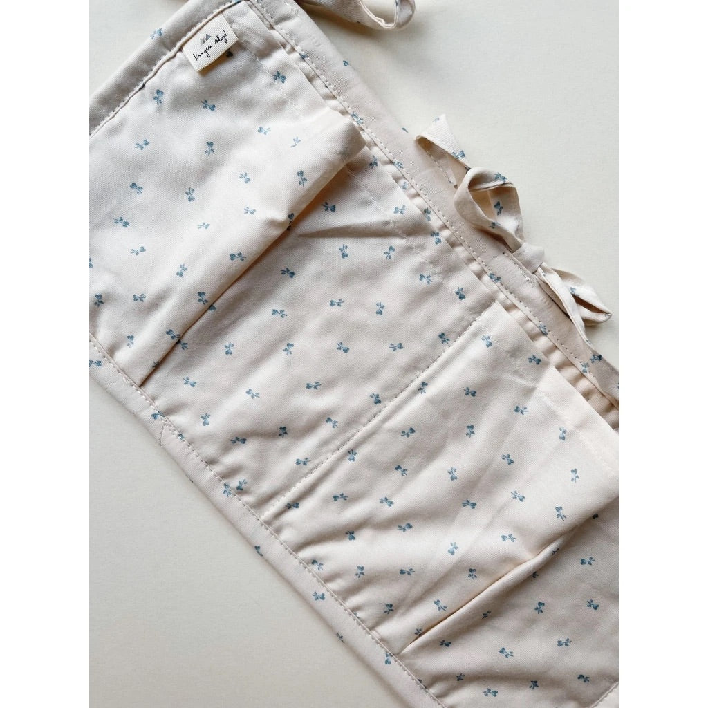 quilted bed pockets | petit bisou blue