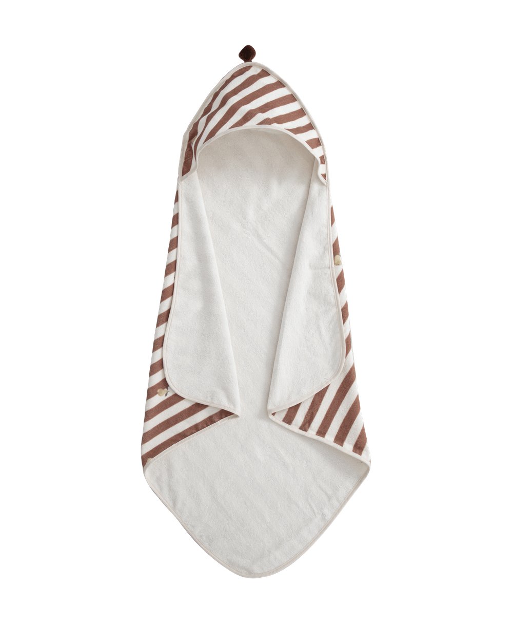 Terry Hooded towel | Stripe Pear