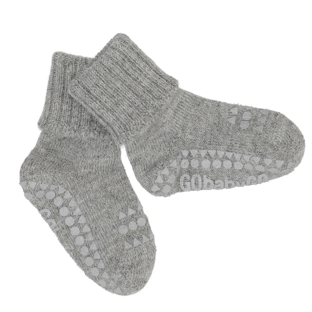 Non-slip Socks Alpaca | Grey Melange