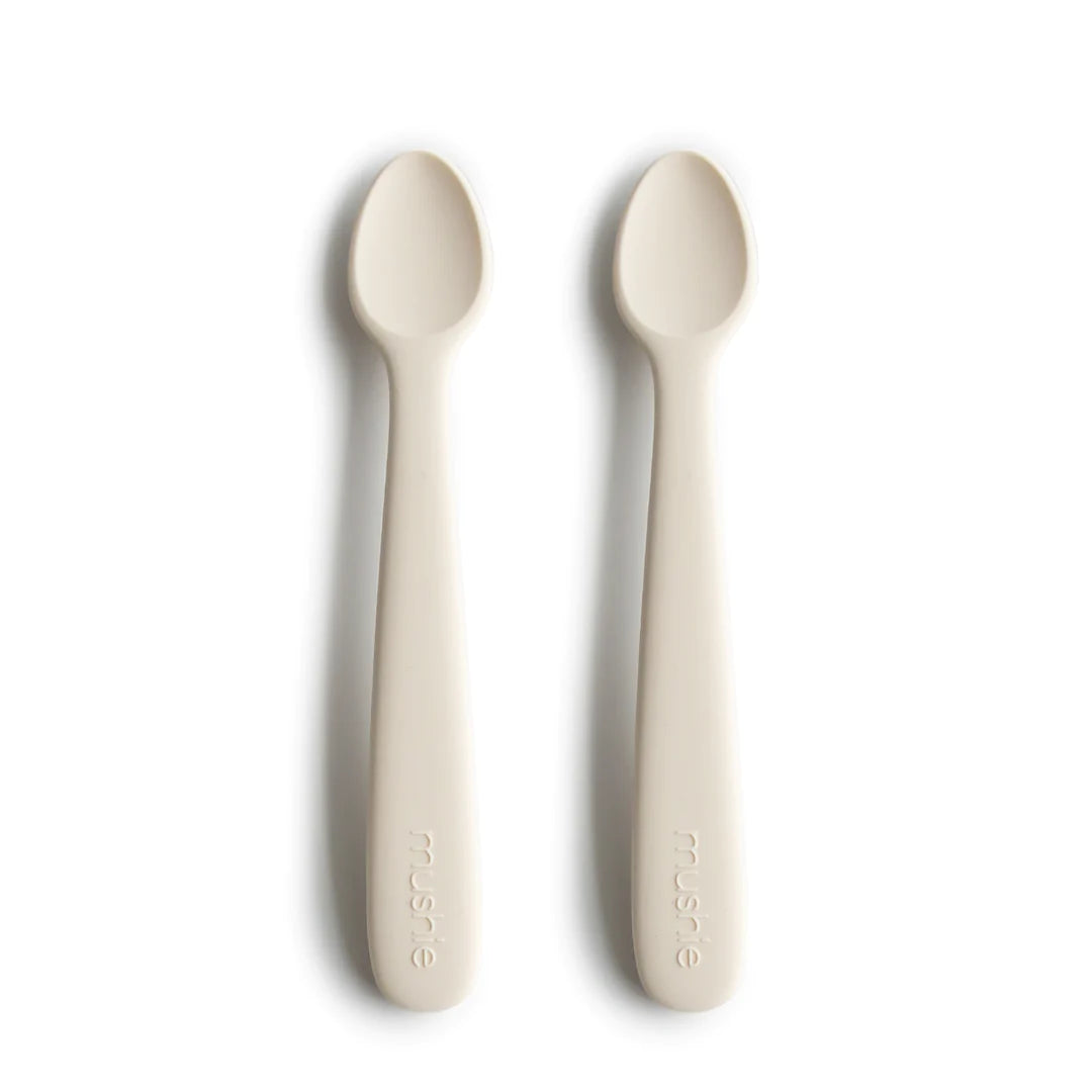 Silicone Feeding Spoons 2-Pack | Ivory