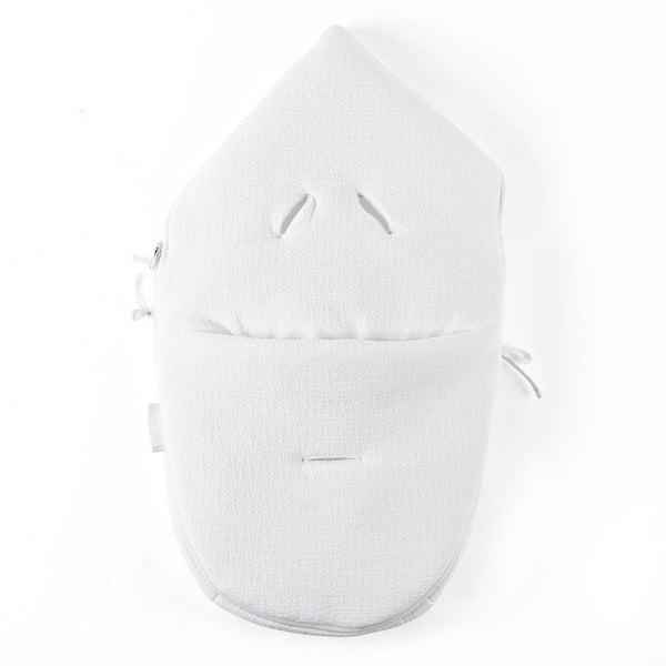 Car Seat Hooded Sleeping Bag | White